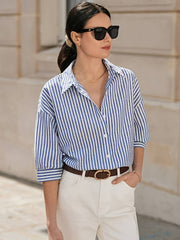 Carla Tailored Stripe Blouse