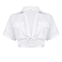 Serina Draped Pocket Shirt