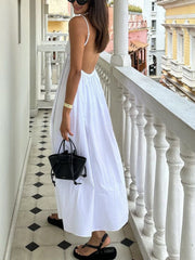 Drape Backless Maxi Dress
