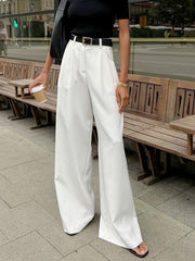 Tailored White Palazzo Pants