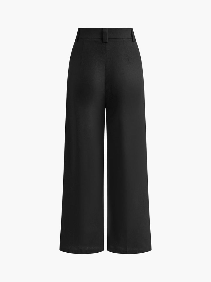 Rust Linen-Blend Vest & Trousers Set