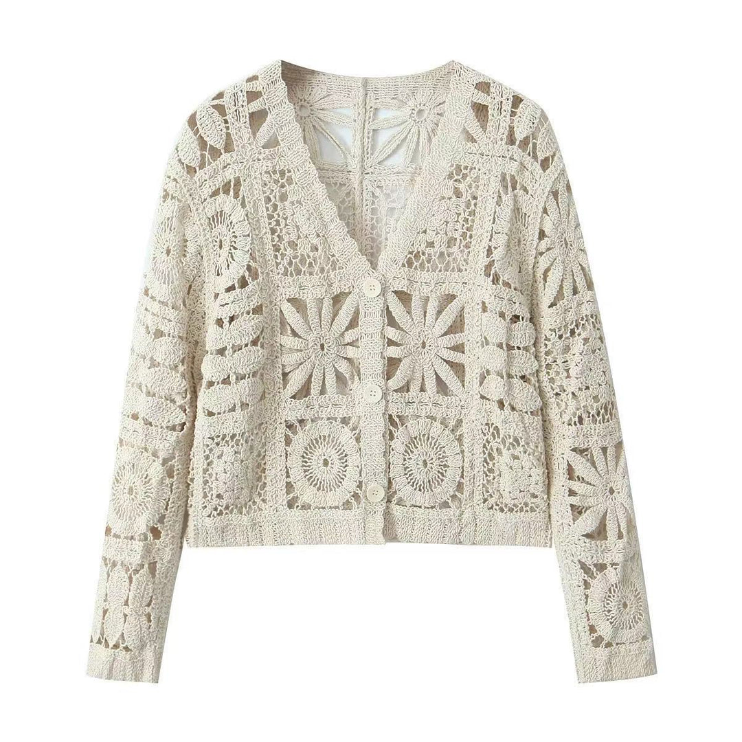 Textured Knit Button Up Cardigan