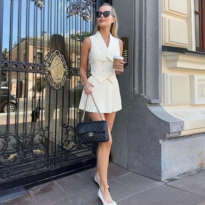 Milena Two-Piece Pleated Set