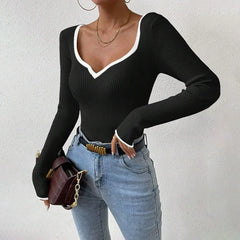 Zenovia Ribbed V-Neck Knit
