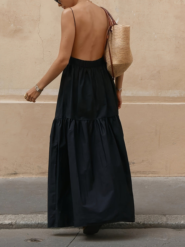 Backless Tiered Maxi Dress