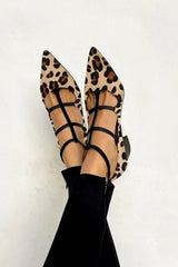 NINA - Leopard Strap Ballet Heels