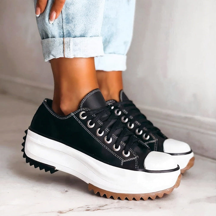 Elisa Platform Sneakers Made of Leather