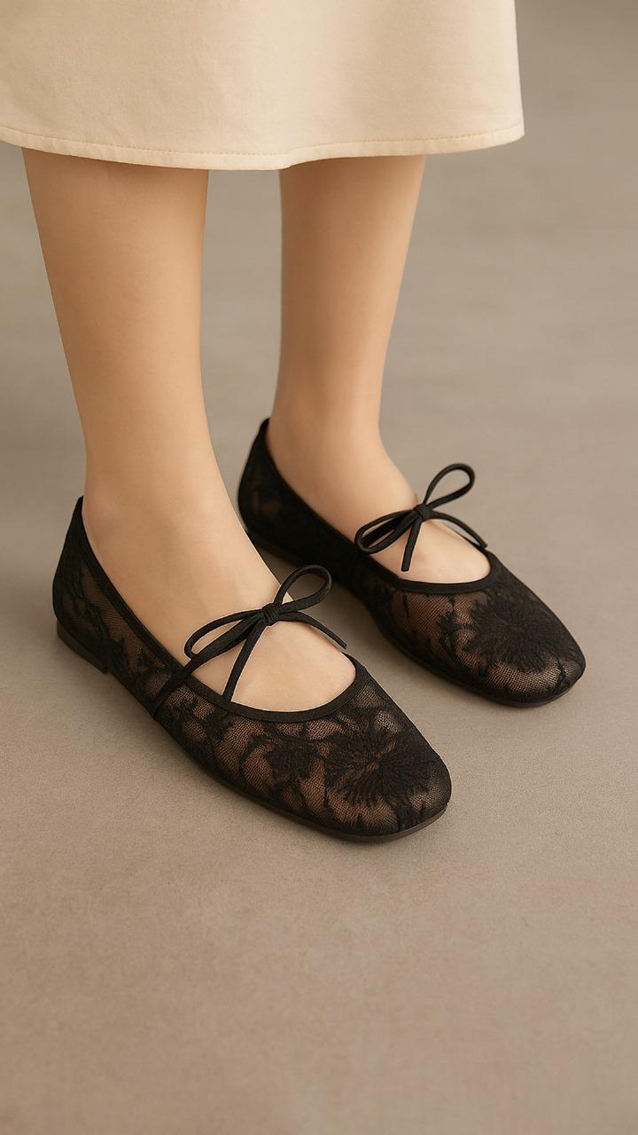 Vescara Lace Ballet Flats
