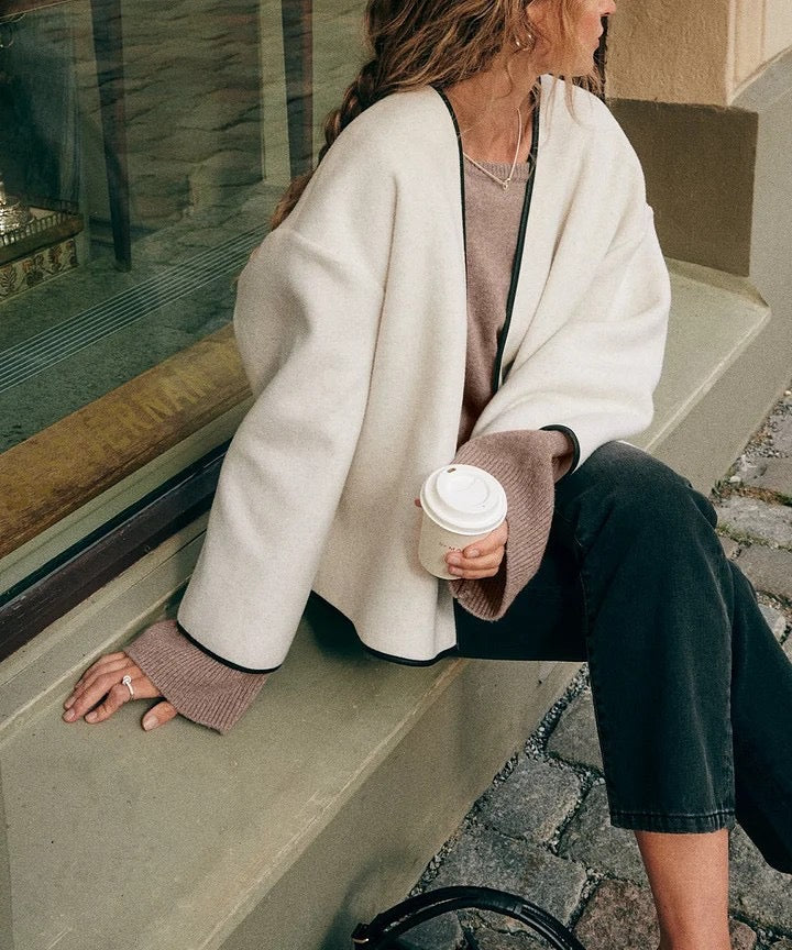 Delphine Elegant Wrap Short Coat