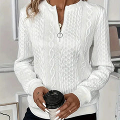 Mila Chunky Knit Sweater with Zip