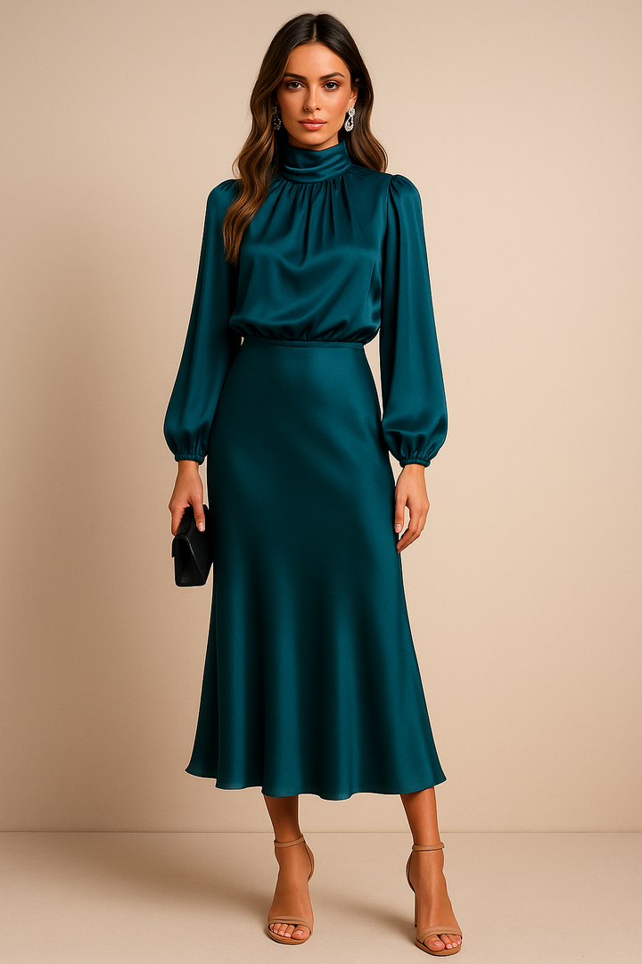 Kriz | High Waist Midi Dress