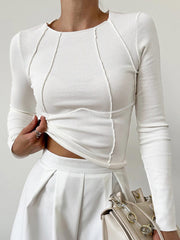 Sculpted Seam Detail Top