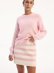 Wool Blend Crew Neck Sweater