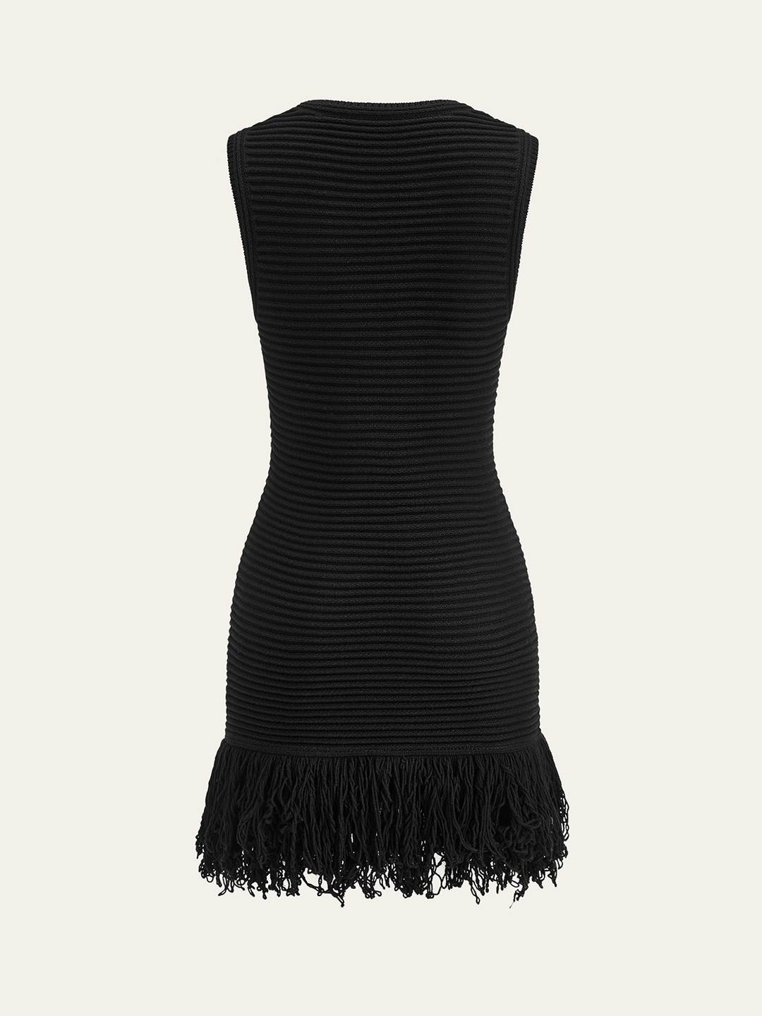 Sleeveless Fringe Hem Dress
