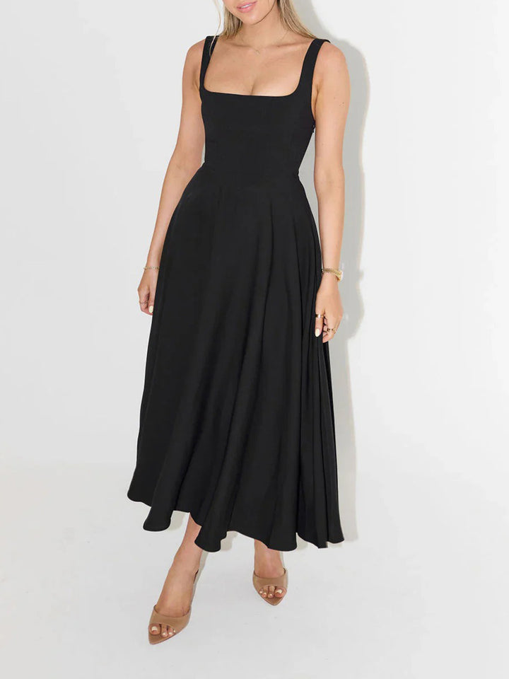 Alma Square Neck Midi Dress