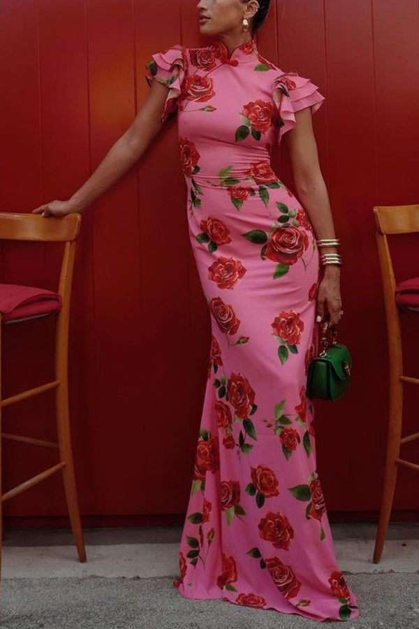 Timotea Floral Wedding Guest Maxi Dress