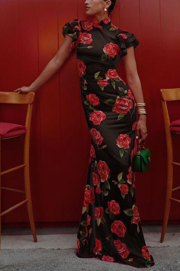 Timotea Floral Wedding Guest Maxi Dress