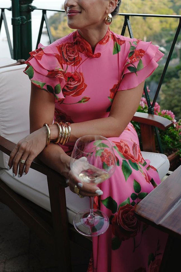Timotea Floral Wedding Guest Maxi Dress