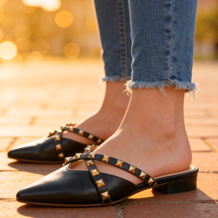 GABY - Crossover Studded Sandals