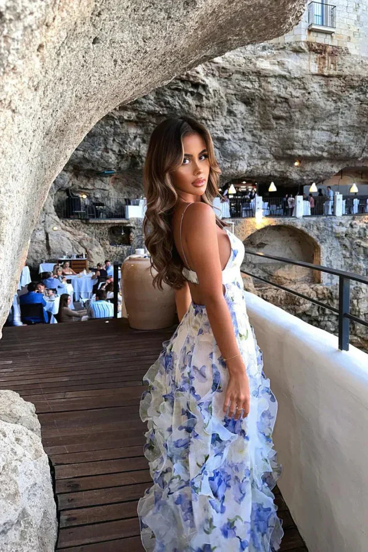 Luna’s Enchanted Whispers Ruffled Maxi Dress