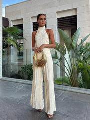 Amara Golden Serenity Pleated Set