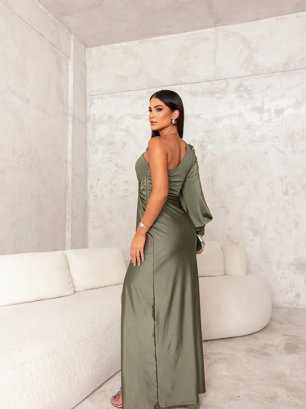 Luna's Elegant Evening Formal Maxi Dress