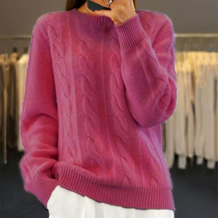 Claire Elegant Cable Knit Sweater