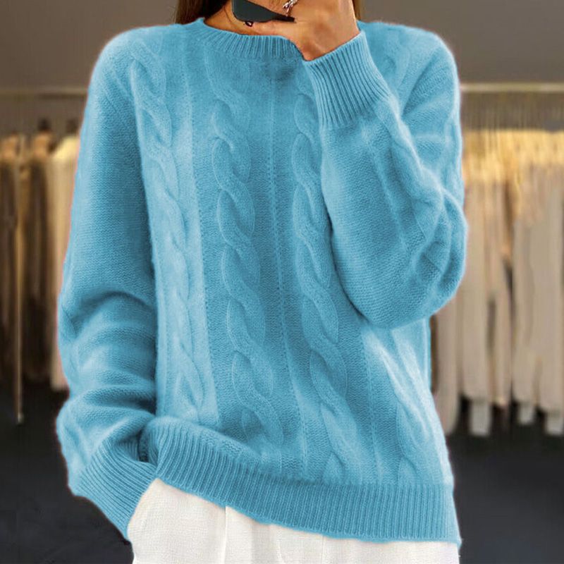 Claire Elegant Cable Knit Sweater