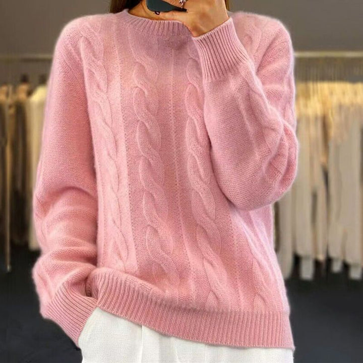 Claire Elegant Cable Knit Sweater