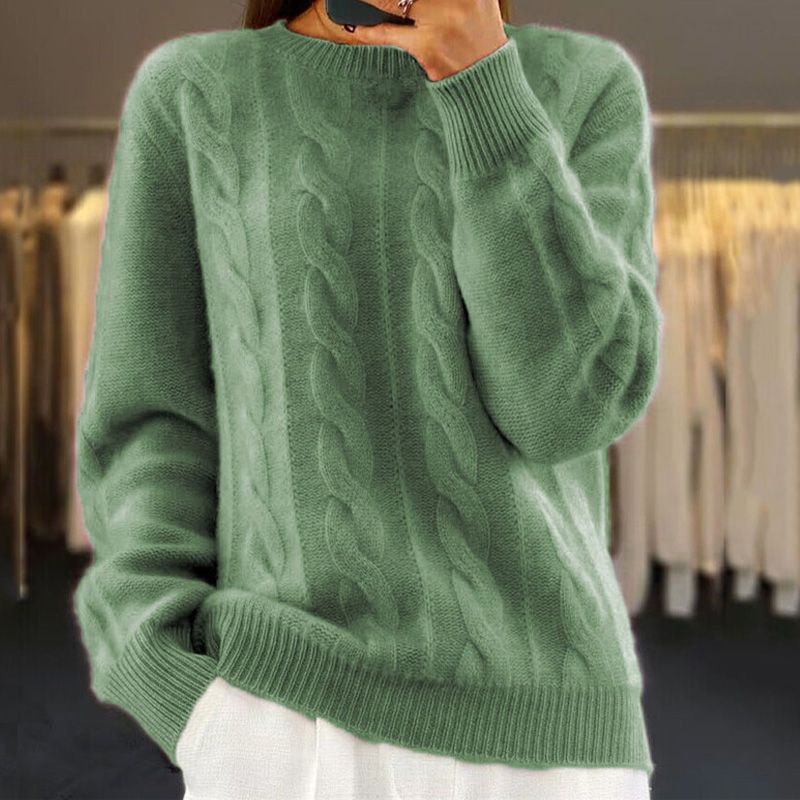 Claire Elegant Cable Knit Sweater