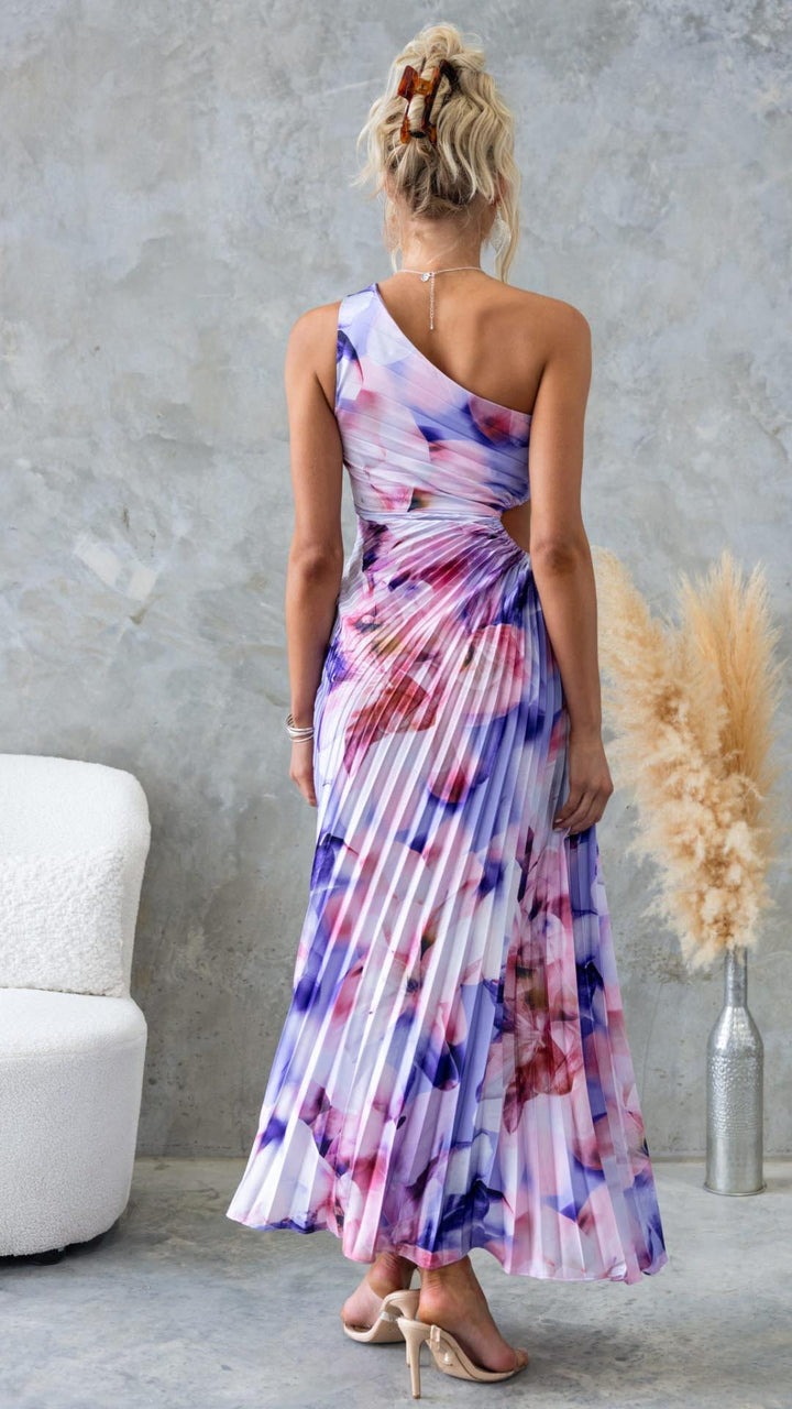 Stella Floral Pleated Maxi Dress