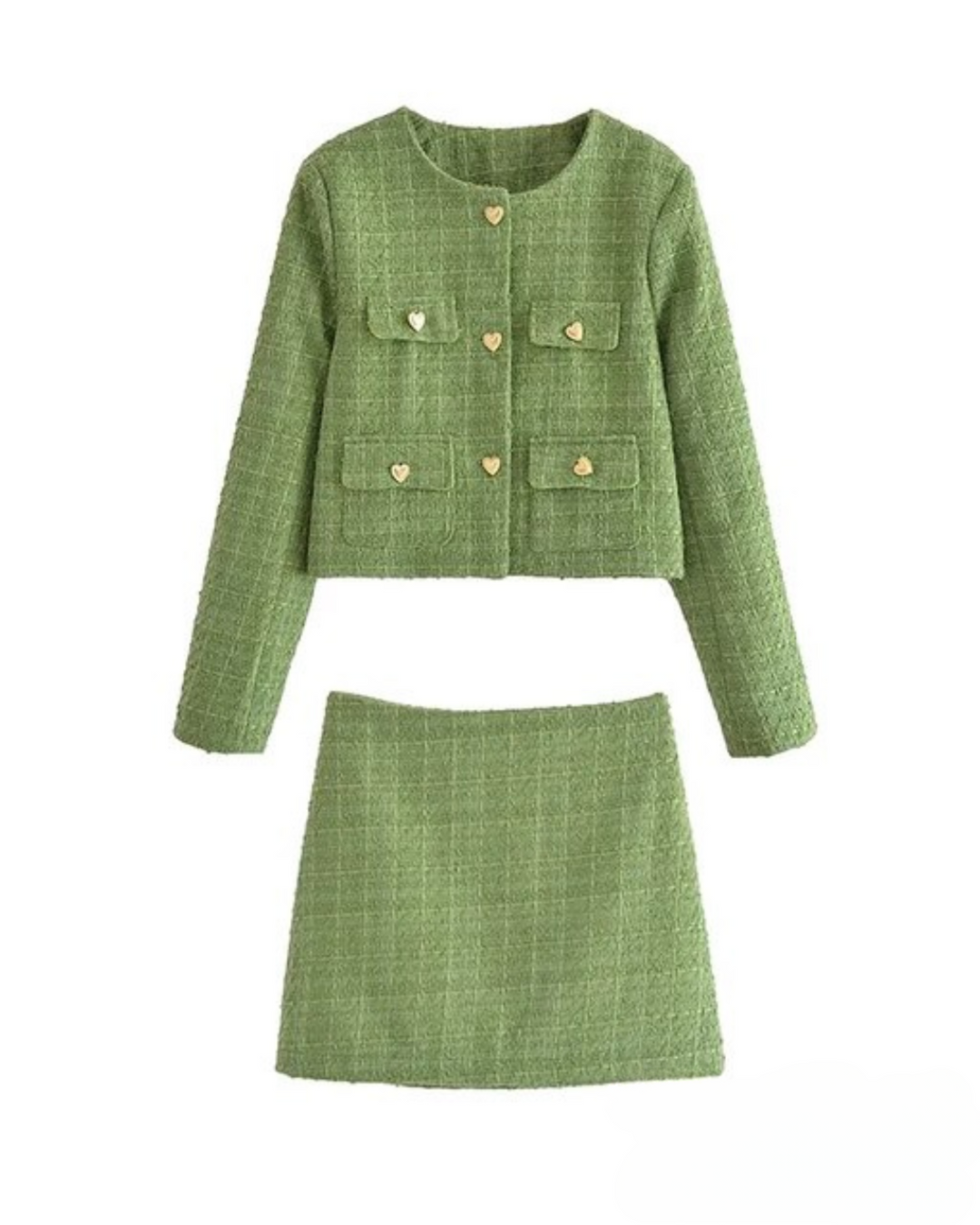 Fabia Textured Jacket & Skirt Set