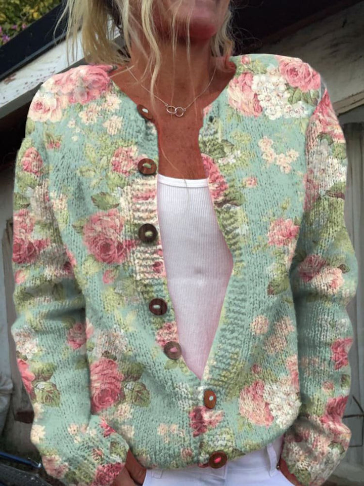 Cinthia® | Cardigan with a floral motif