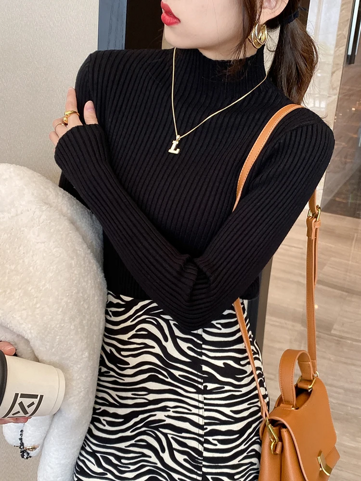Alessandra Fitted Knit Turtleneck