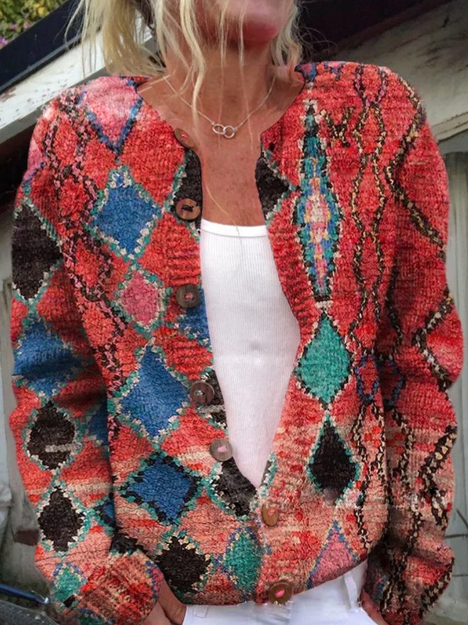Cinthia® | Cardigan with a floral motif