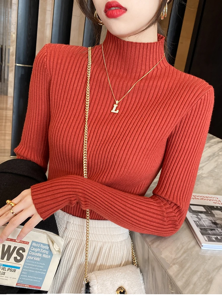 Alessandra Fitted Knit Turtleneck