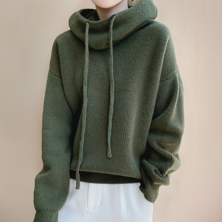 Scarlett Merino Ribbed Hooded Sweater