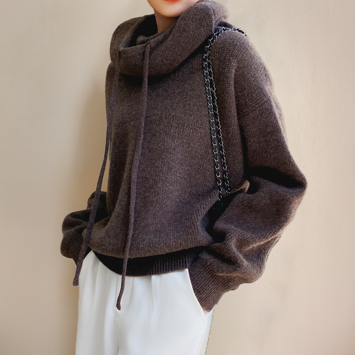 Scarlett Merino Ribbed Hooded Sweater
