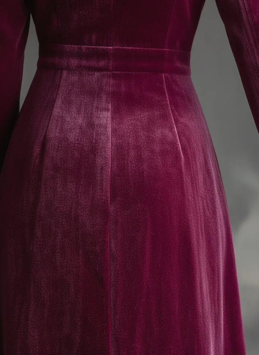 Women’s Lapel Collar Maxi Wedding Guest Dress