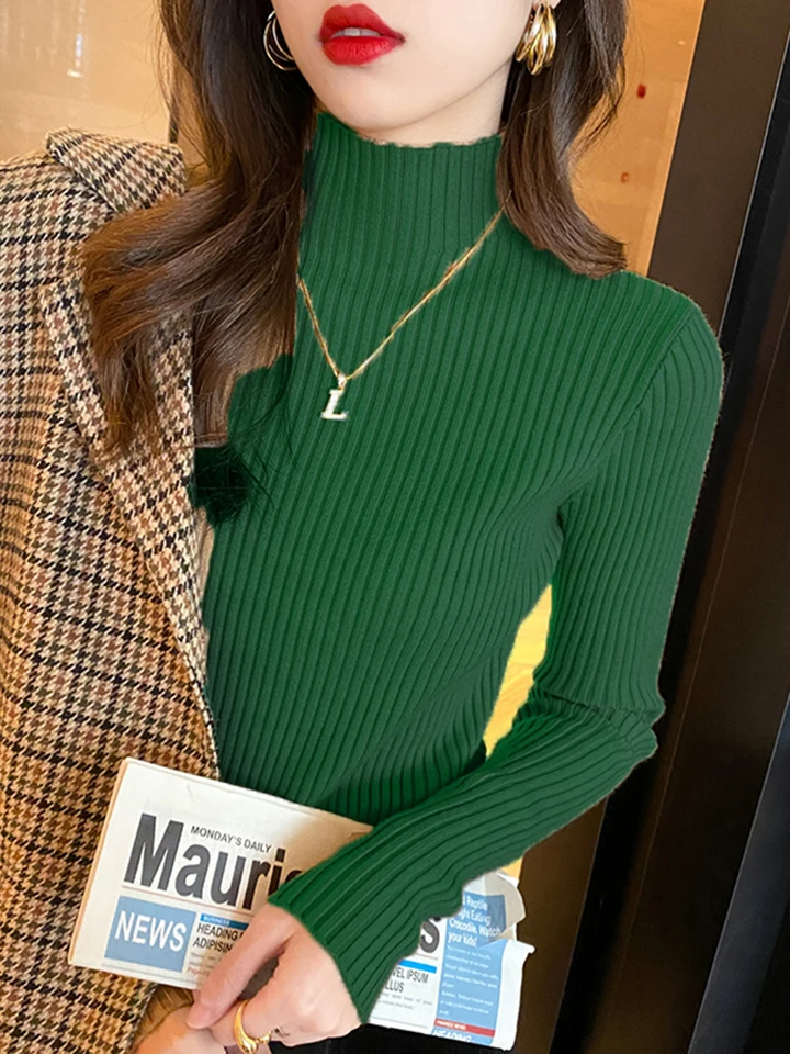 Alessandra Fitted Knit Turtleneck