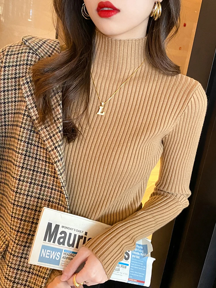Alessandra Fitted Knit Turtleneck