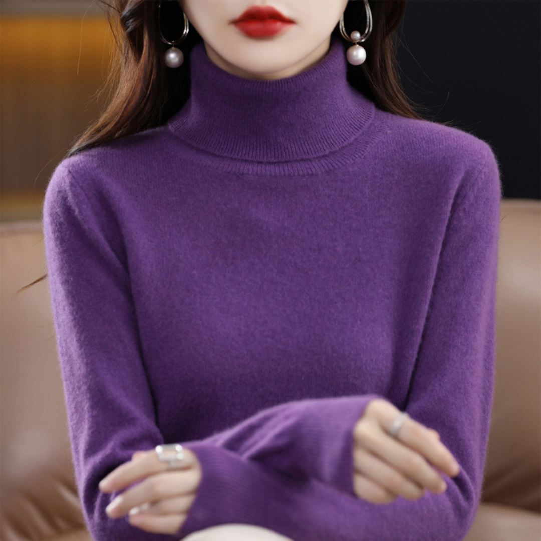 Women Elegant Turtleneck Sweater