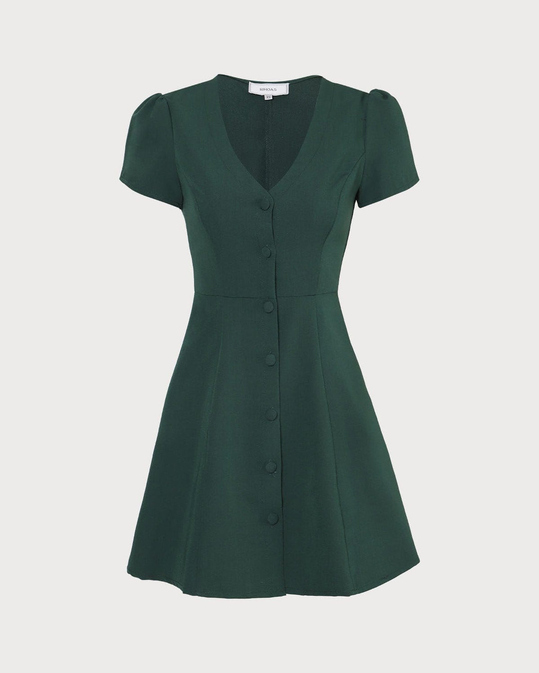 Deep Green V-Neckline Mini