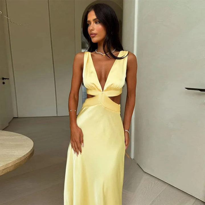 Women’s Cut-Out Maxi Wedding Guest Dress