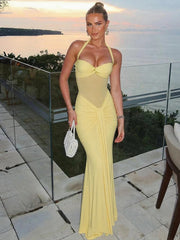 Women’s Halter Maxi Wedding Guest Dress