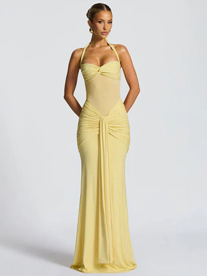 Women’s Halter Maxi Wedding Guest Dress