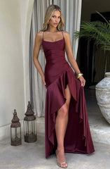 Women’s High Slit Maxi Wedding Guest Dress