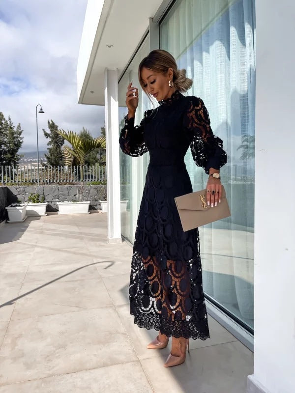 Women’s Long Sleeve Midi Wedding Guest Dress