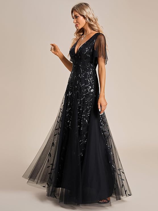Women’s Sequin Maxi Wedding Guest Dress