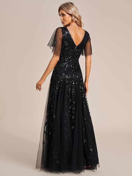 Women’s Sequin Maxi Wedding Guest Dress